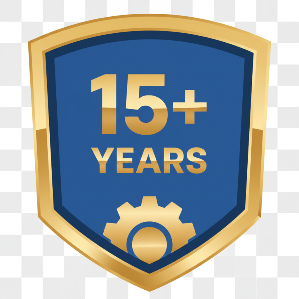15+ years badge